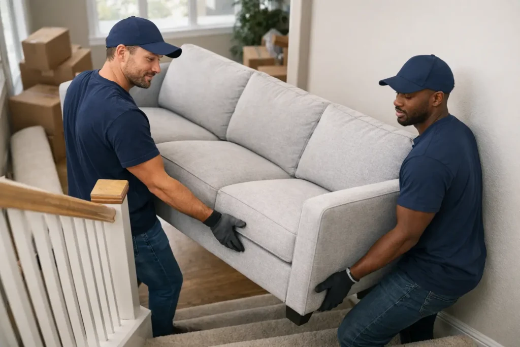 How to Move a Couch Downstairs Without Damage