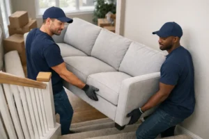 How to Move a Couch Downstairs Without Damage
