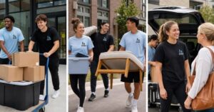 College Movers student moving team collage