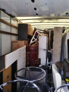 Moving truck fully packed by College Movers