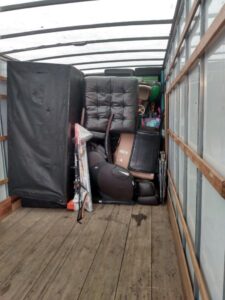 Moving trailer packed by a College Movers crew